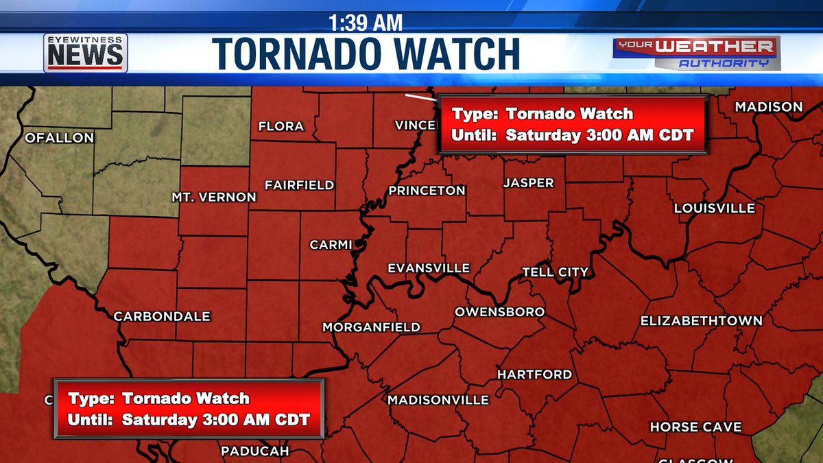 A TORNADO WATCH is in effect for the following area(s) #tristatewx #EWNWeather