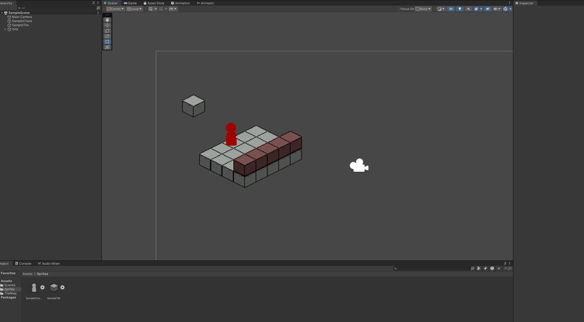 KY_Teeneight's tweet photo. 作成途中なのに新しくゲーム作りたくなるのはなんでだろう？
ななめ視点のゲーム、クォータービューやアイソメトリックって言うらしんだけど、なんかいいよね
#Unity #ゲーム制作 https://t.co/rFMOPL6YnP