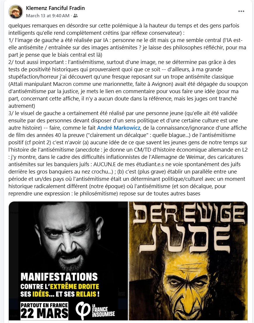 Trouvé sur FB, et parce que cette polémique est saoulante.