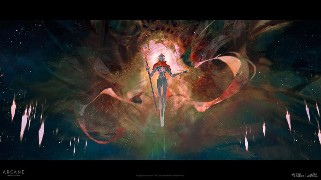 arcaneindetail's tweet photo. Arcane S2 Herald Viktor in the Astral Plane Concept Art by Aliya Chen ✨️💜 https://t.co/NIRZ7zVUUP