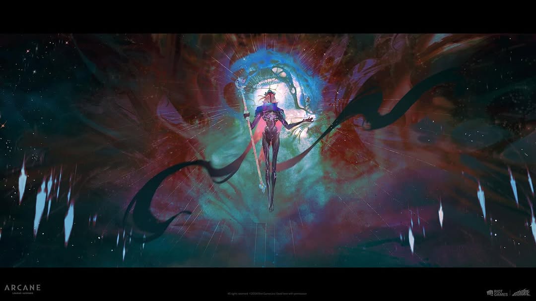 arcaneindetail's tweet photo. Arcane S2 Herald Viktor in the Astral Plane Concept Art by Aliya Chen ✨️💜 https://t.co/NIRZ7zVUUP