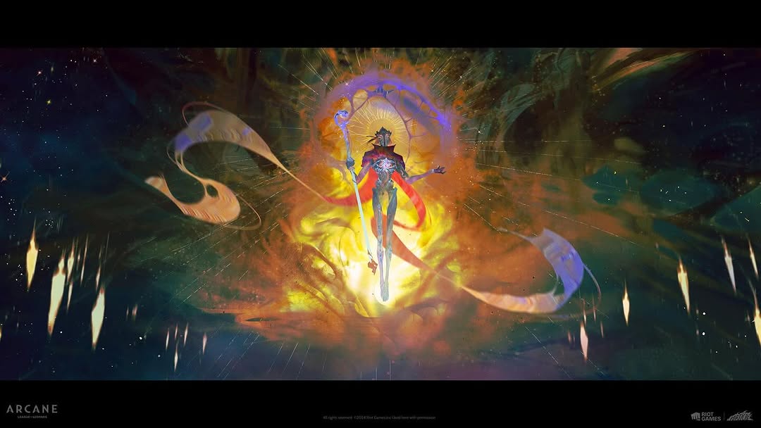 arcaneindetail's tweet photo. Arcane S2 Herald Viktor in the Astral Plane Concept Art by Aliya Chen ✨️💜 https://t.co/NIRZ7zVUUP