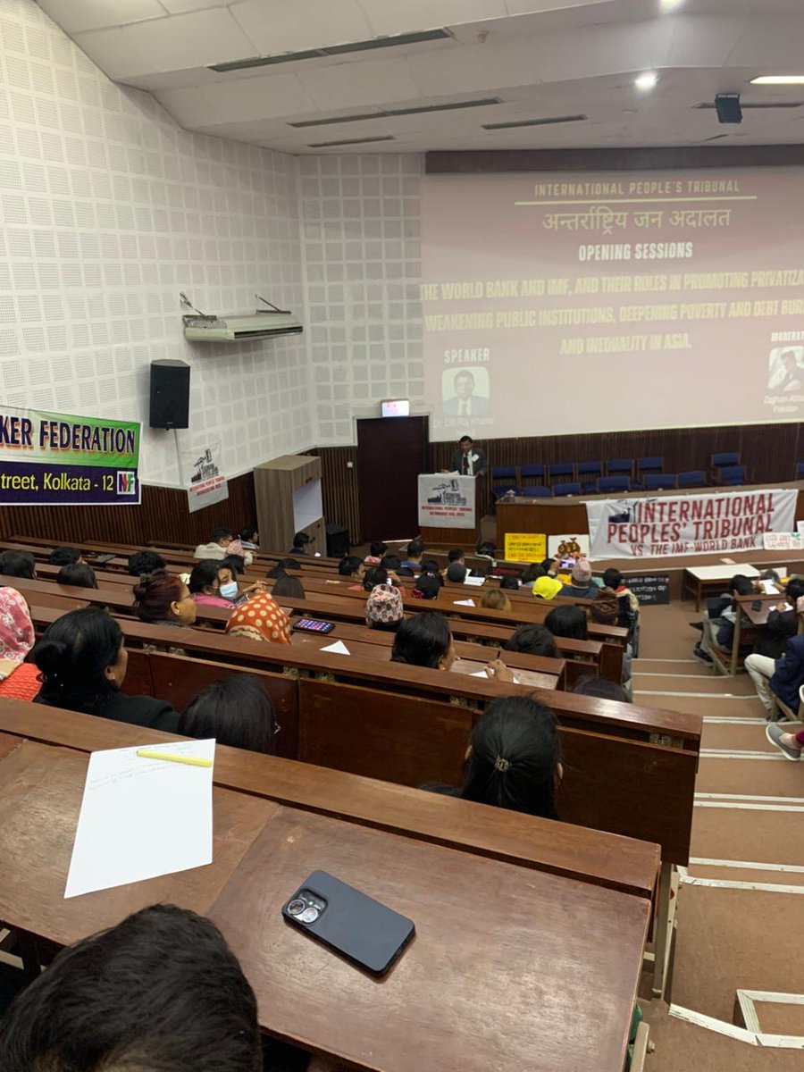 APMDD_Nepal's tweet photo. Dr. Dilli Raj Khanal, a former Member of the Parliament and National Planning Commission of Nepal, speaks about the harsh conditionalities imposed by the IMF and the World Bank and its impacts on the common people. IPT Kathmandu Hub.
@AsianPeoplesMvt
#CancelTheDebt
#IMFWBAt80 https://t.co/fQzFlaCgmw