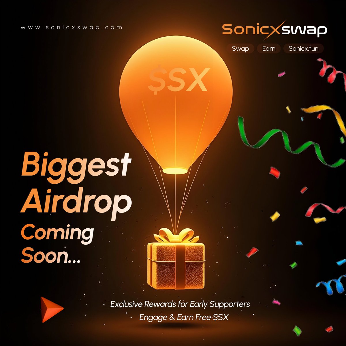 🎉The BIGGEST $SX Airdrop Coming Soon🎉

Don’t miss your chance to grab $SX tokens and join the DeFi revolution

Huge rewards for early adopters await. Stay tuned for details on how to participate 
 
#SonicxSwap #Sonicx.fun #BiggestAirdrop #SXToken #SONIC #DeFi #Pump.fun