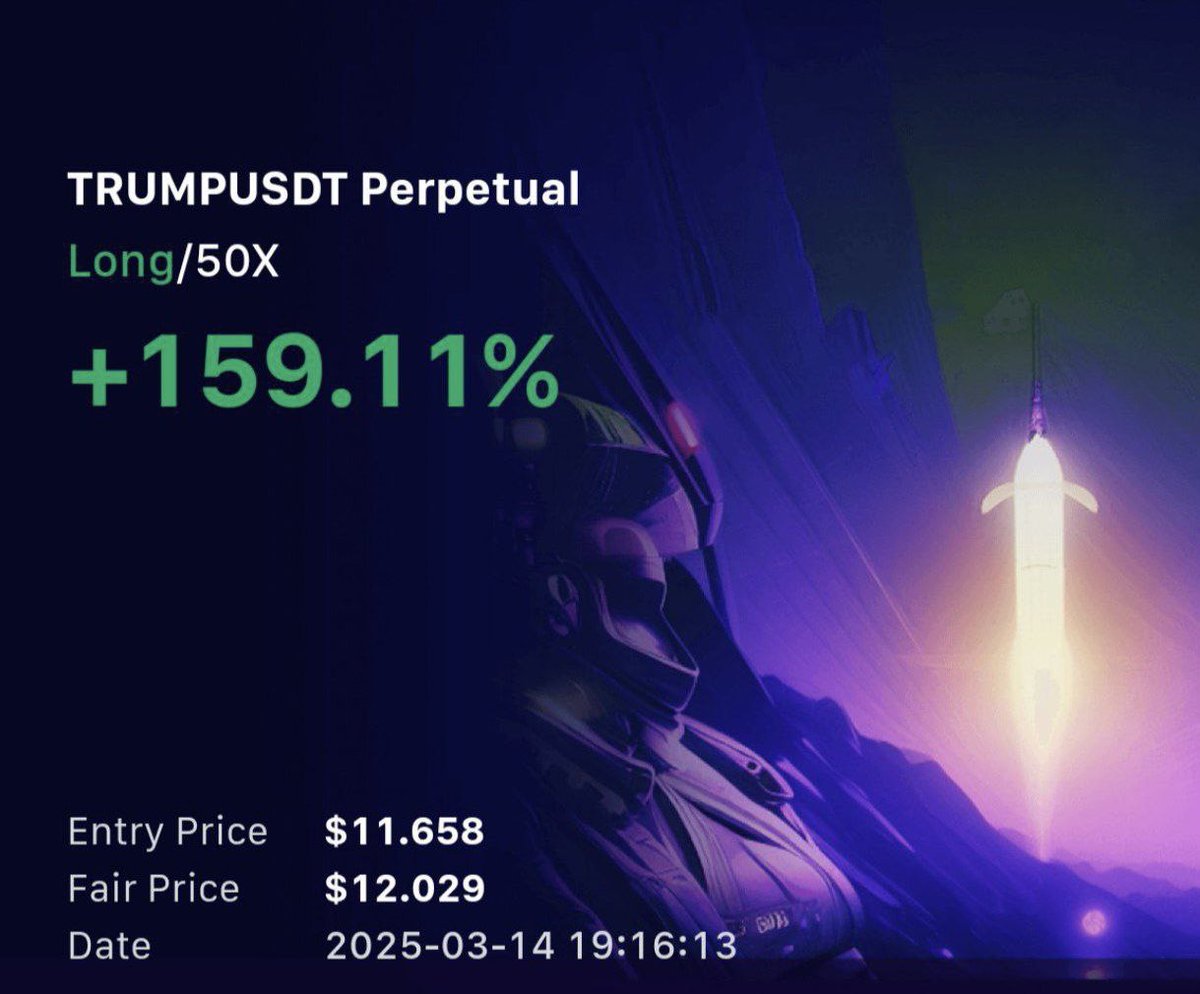 lissy_crypto's tweet photo. #TRUMPUSDT

Entry: 11.65

Target 1: 11.75✅
Target 2: 11.87✅
Target 3: 11.98✅
Target 4: 12.02✅

#bitcoin #crypto #BTC #ETH #altcoin #trading #signal #copytrading #cryptosignal #TRUMP $TRUMP
https://t.co/r4XNPfCn2b https://t.co/OgOK7RltYg