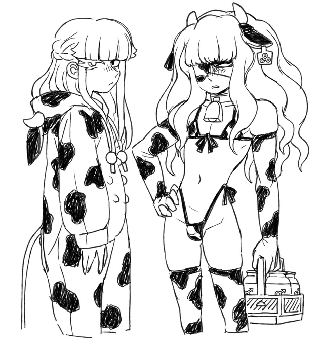Two very normal milk vendors. 