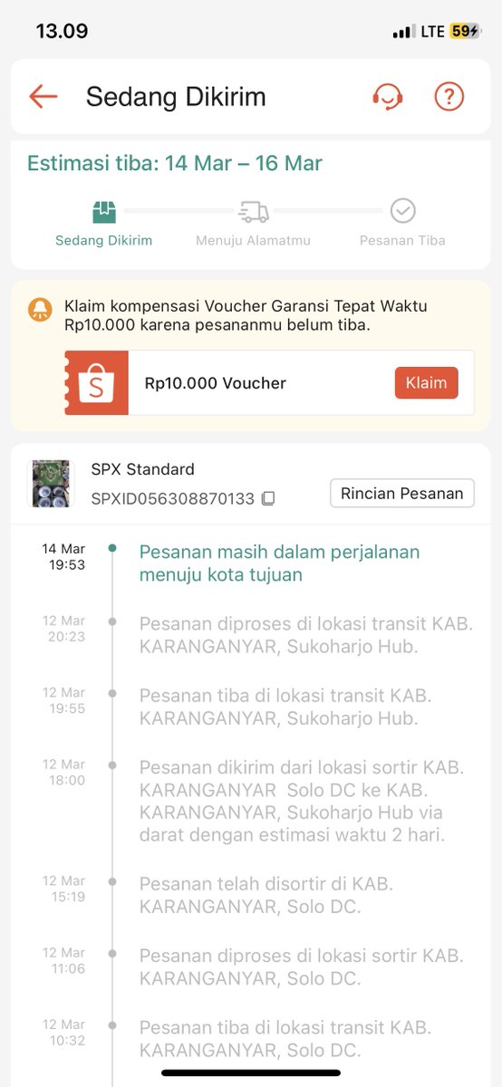 edosaputro0's tweet photo. @ShopeeCare cek DM dong, 
Paketan kenapa belum diantar2, pdhal sdh sampai dikota penerima dr tanggal 12?? https://t.co/GTPvySNj6Z