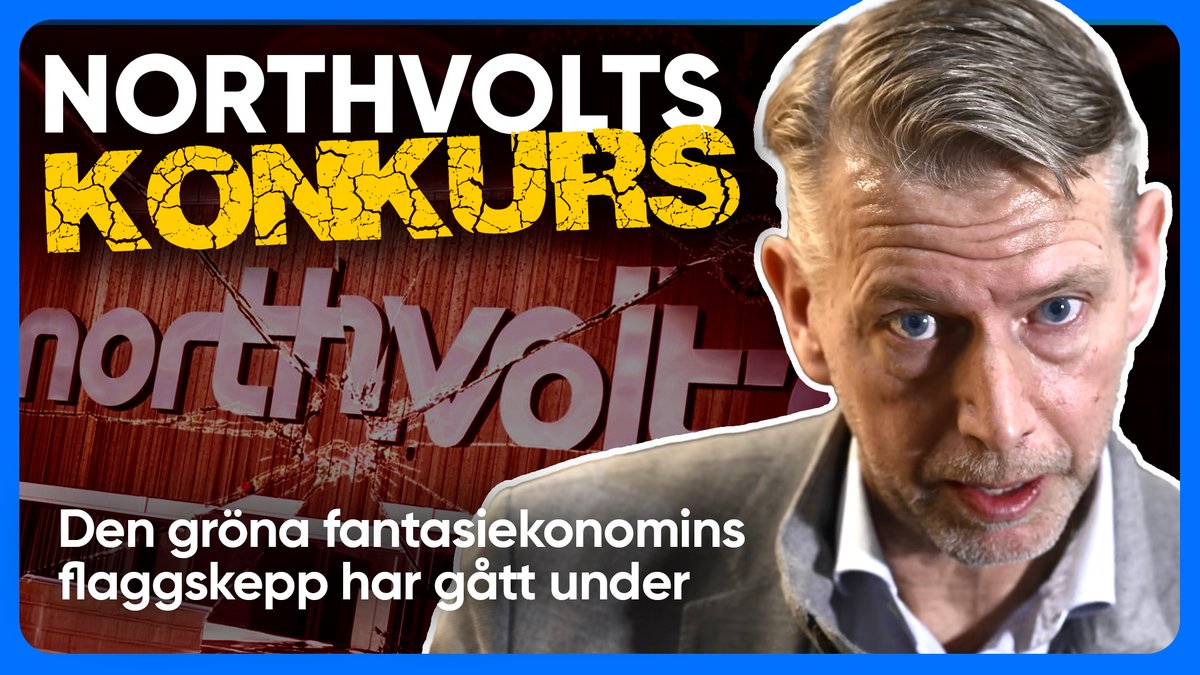 Northvolts krasch är början till den gröna fantasiekonomins undergång: youtu.be/cIDZ3tL9Kk0

Se allt om:

✅ Svågerkapitalismen
✅ Glädjekalkylerna
✅ Överdrifterna
✅ Mediernas hyllningar
✅ Kraschen