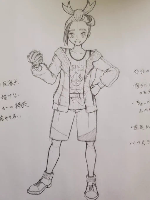 久々にアナログで人物練習するか～とクロッキー開いたら去年描いてたスグリ君出てきた
余裕があったらデジタルで手持ちポケも描き足したいね 