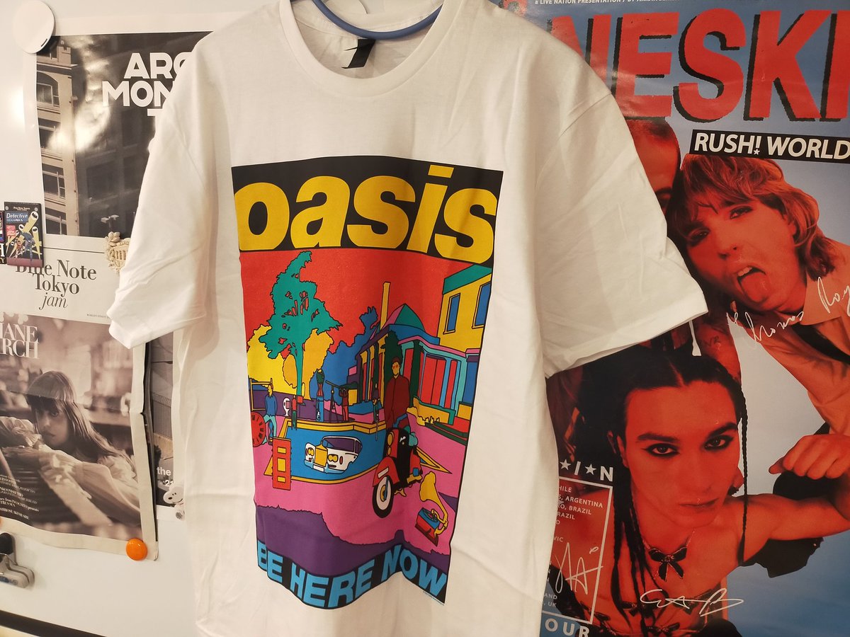 tonyoclock's tweet image. オアシスのTシャツ届いた✨
期待どおりの色味で満足!
#オアシス
#oasis
#BEHERENOW