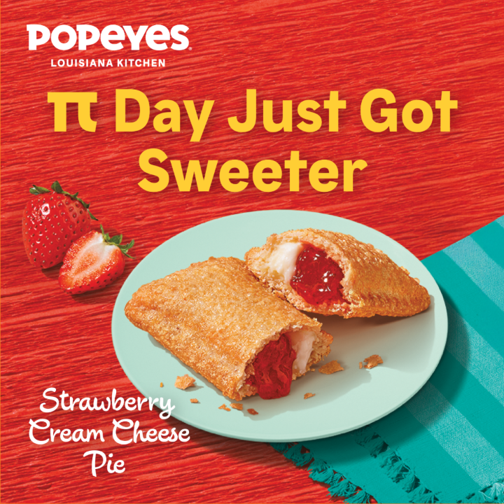 Math was never this sweet 🥧 💥 Celebrate π Day with the return of Strawberry Cream Cheese Pie. You already know it’s a must 🍓🔥