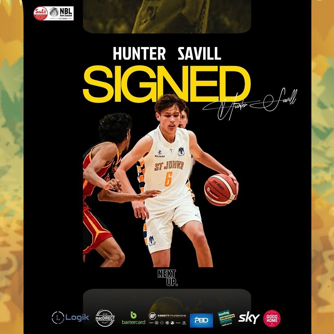 Excited to have Hunter Savill, join our squad as a Development Player for season 2025 📈🤟🏼

#nextup #salsnbl #leadthecharge 
<a href="/nznbl/">Sal’s NBL</a> <a href="/skysportnz/">Sky Sport NZ</a> @macdirectnz @bartercardnz @ebbettpukekohe @goodhomepukekohe @roofing_industries_group #logik #pbdplumbing