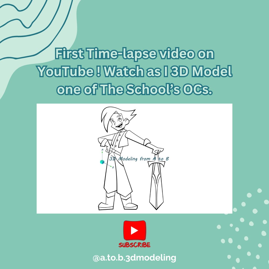 a_to_b_modeling's tweet photo. @a_to_b_modeling  released it's first time-lapse video on @youtube ! Watch as I 3D model one of the school's OCs.

Click the link in the bio and go to the school's YouTube page or use this link:

https://t.co/psmndJMYfo

#3dmodeling #3dmodelling #timelapse #timelapsevideo https://t.co/XBeukKxUv6