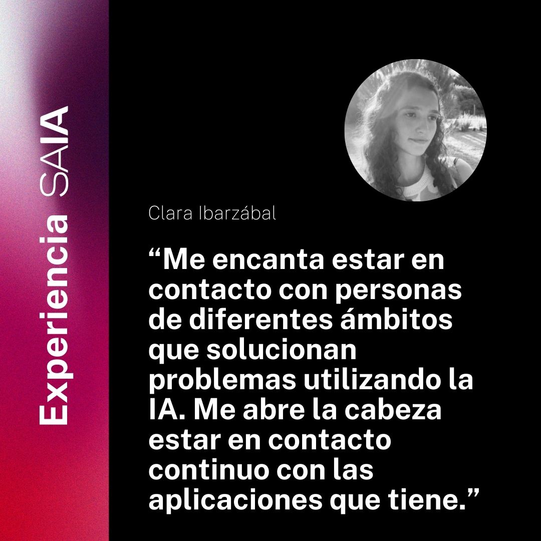 🤖 #ExperienciaSAIA: Clara Ibarzábal 

Clara es freelance, trabaja con IA y se especializa en Machine Learning. 🚀

🔎 Si pudieras especializarte en un área de IA, ¿cuál elegirías?

#SoySaian #IA #ExperienciaSAIA #MachineLearning #Tecnología