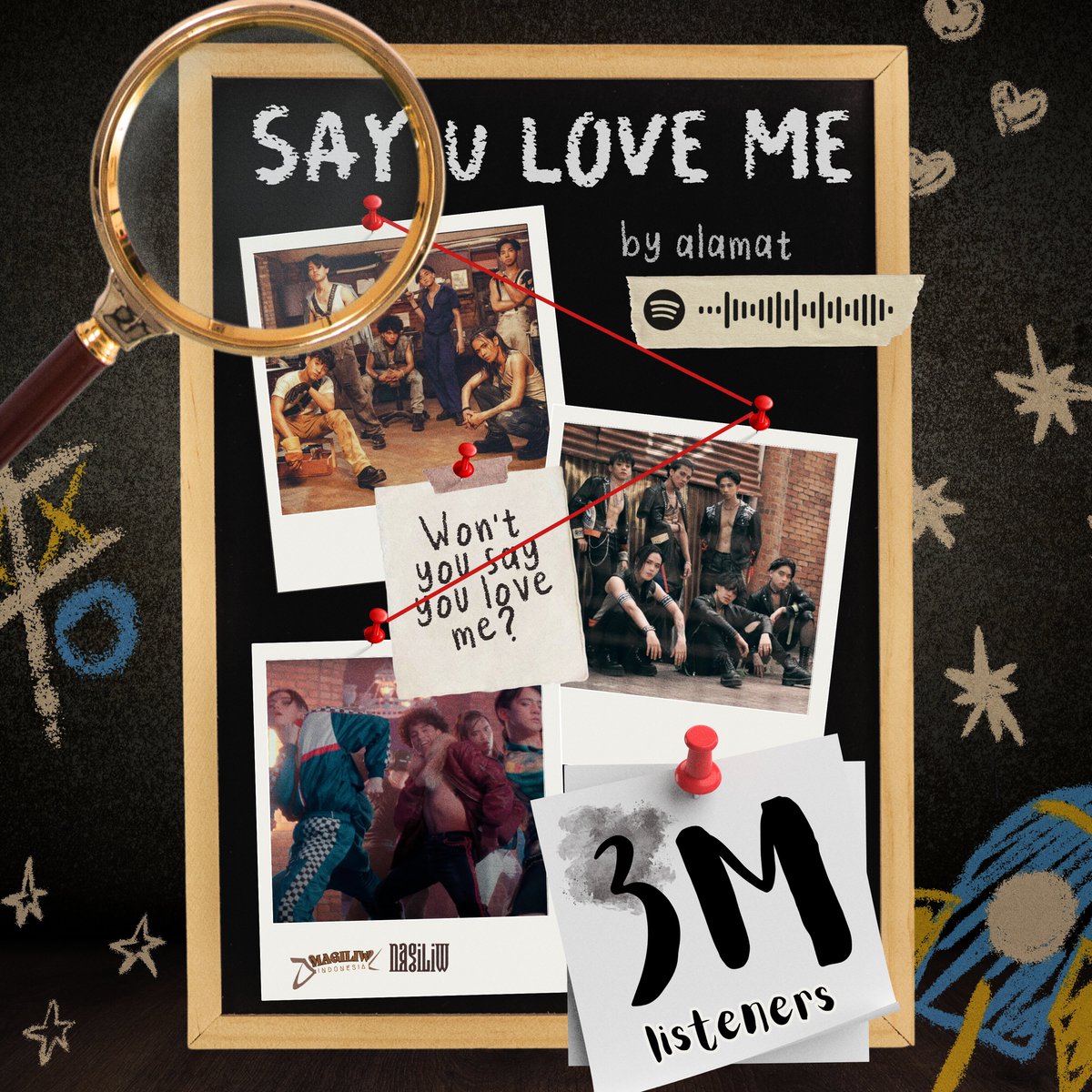 MagiliwID's tweet photo. 'SAY U LOVE ME' oleh ALAMAT kini telah berhasil menembus 3juta pendengar setia mereka di Spotify! ππΊApakah lagu ini senantiasa menemani hari-harimu juga?
π https://t.co/iUGyUe8rfA
#ALAMAT #ALAMATSayULoveMe #ALAMATPasulong https://t.co/f99XLooKhg