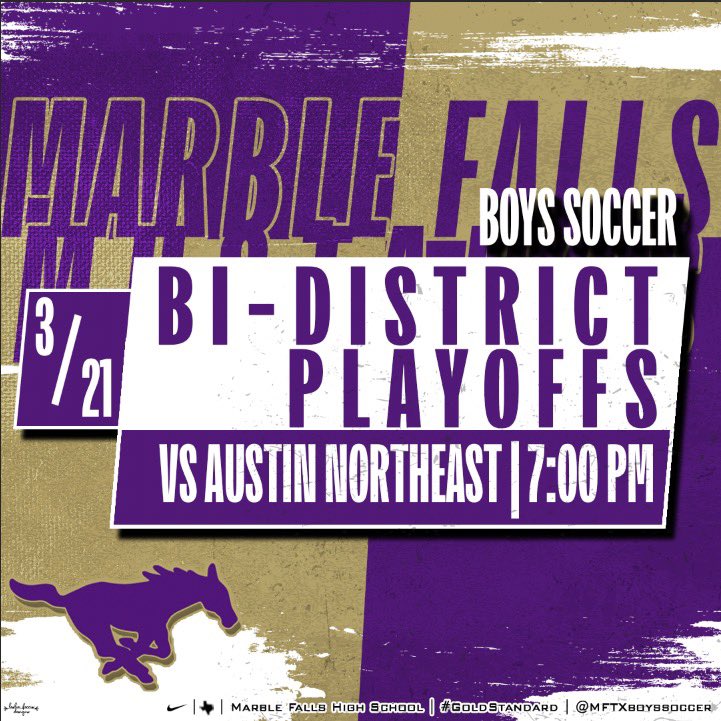 Make spring Break plans to come support us at Marble Falls high school.
