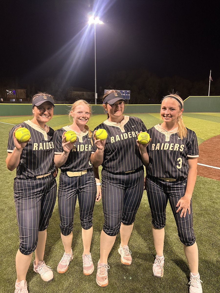 Rouse Softball (@rouse_softball) on Twitter photo FOUR. BIG. BOOMS!!!💣💣💣💣
8-0 district WIN over Leander💪🏼
9 K’s for <a href="/BlakelyBarber4/">Blakely Barber</a> in the ⭕️
Bomb squad: Chick, D. Vannoy, Barber, and George💪🏼🤞🏻♥️ 🥎#rousesoftball #backpocket #1RoUSe FOUR. BIG. BOOMS!!!💣💣💣💣
8-0 district WIN over Leander💪🏼
9 K’s for <a href="/BlakelyBarber4/">Blakely Barber</a> in the ⭕️
Bomb squad: Chick, D. Vannoy, Barber, and George💪🏼🤞🏻♥️ 🥎#rousesoftball #backpocket #1RoUSe