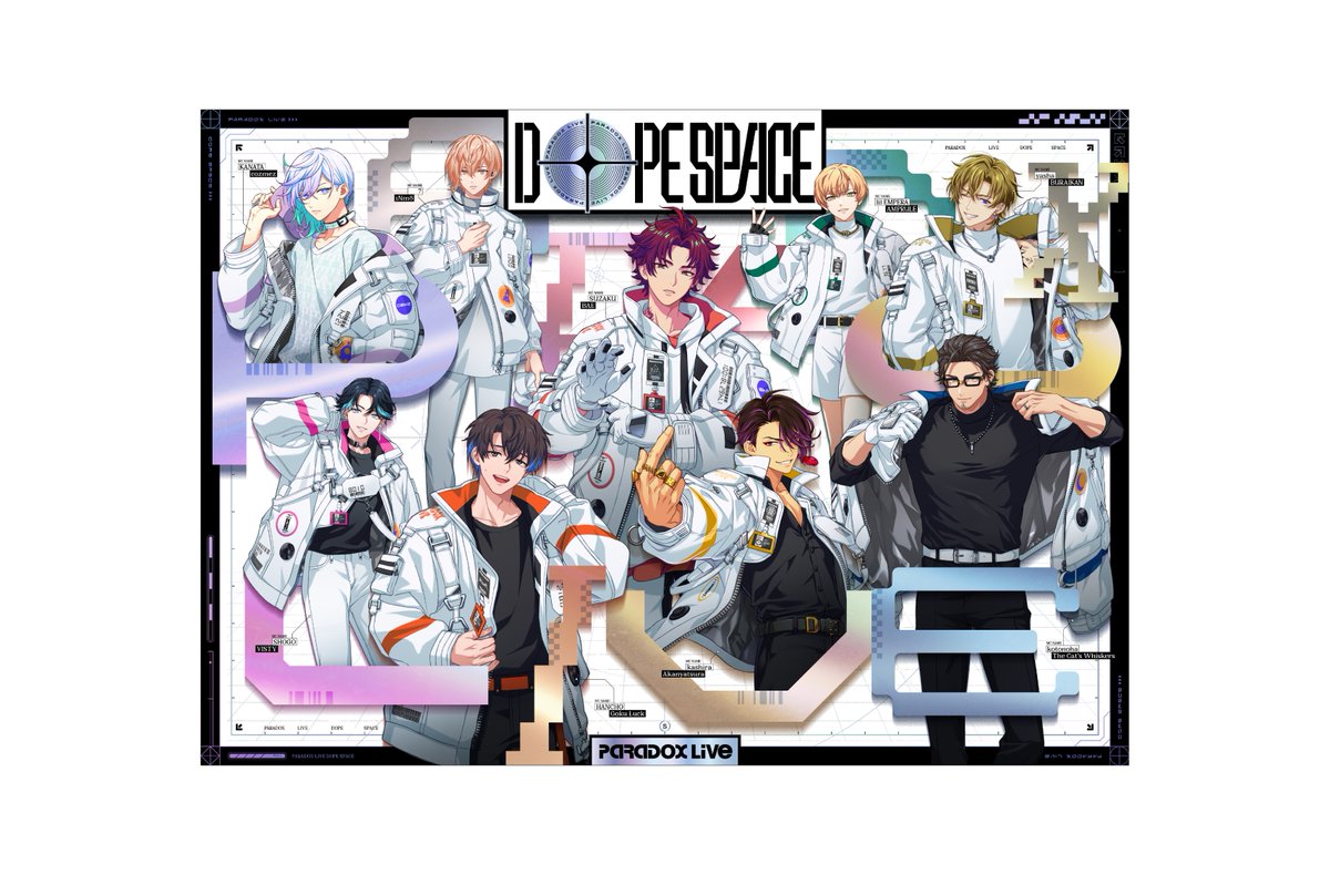PBDesign_srkm's tweet image. 【WORK🚀】「ParadoxLive Dope Space」ロゴ、KVのデザインを担当いたしました！イラストのとっても素敵でスペーシーな衣装に合わせ、宇宙を感じさせるビジュアルを目指しました。よろしくお願いいたします！💫 #パラライ