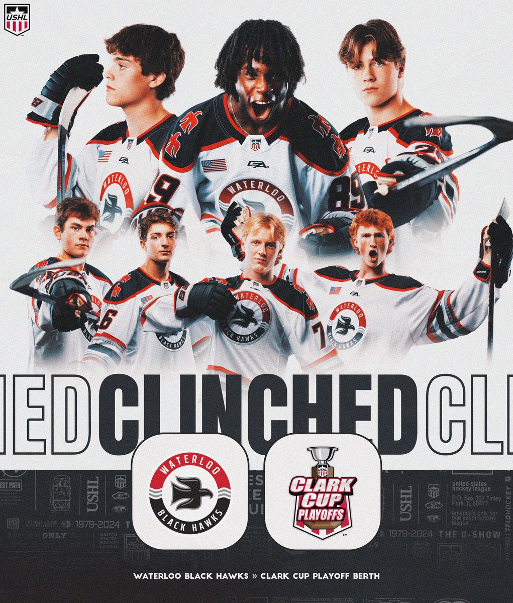 Here come the Hawks! 📣🦅

<a href="/BlckHawksHockey/">Waterloo Black Hawks</a> has secured their spot in the #ClarkCup Playoffs! #USHL
