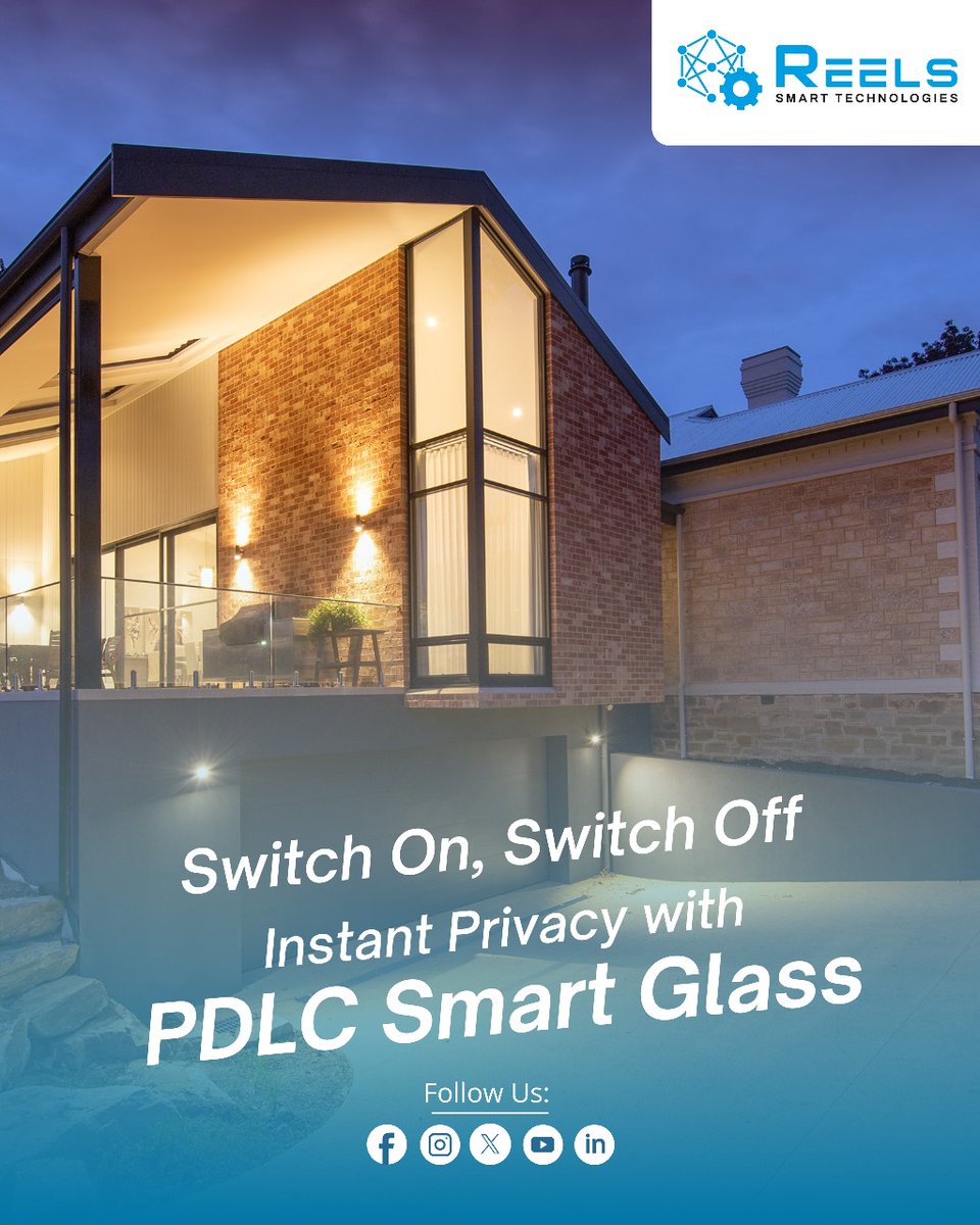 ReelsSmart's tweet photo. Experience the future of glass with PDLC smart technology - instant privacy or transparency at your fingertips.

#smartglasses  #pdlc #interiordesignideas #privacycontrol #modernliving #reelssmarttechnologies https://t.co/oV2HDdgAbX