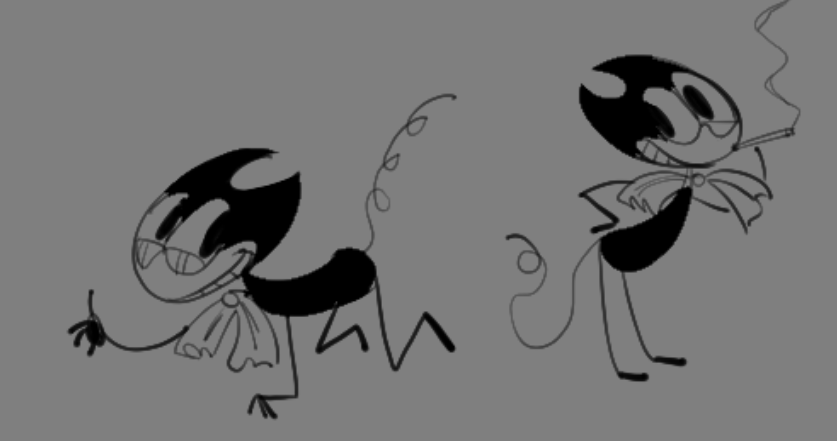 HogSweeped's tweet photo. "a Devil's Charm, Hide it's harm!"

Bendy is an antagonist of a short PSA series that was cancelled somewhere in the 80's - 90's.

The episodes contained warnings for the dangers of smoking, drugs, fireworks, etc.

It most of the time ended badly for the deceived.

#BATIM #Bendy https://t.co/2iA2k4G7jN