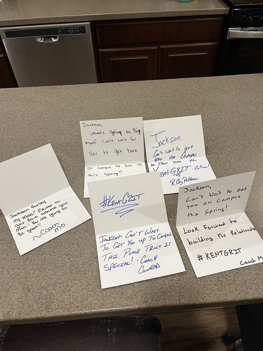 Jackson Farley (@jacksonfarley5) on Twitter photo Appreciate all the cards from <a href="/KentStFootball/">Kent State Football</a> <a href="/_MoIbrahim/">Coach Mo</a> can’t wait to get back on campus soon!!
<a href="/Coach_MattGray/">Matt Gray</a> <a href="/MentorRedline/">Mentor Football</a> Appreciate all the cards from <a href="/KentStFootball/">Kent State Football</a> <a href="/_MoIbrahim/">Coach Mo</a> can’t wait to get back on campus soon!!
<a href="/Coach_MattGray/">Matt Gray</a> <a href="/MentorRedline/">Mentor Football</a>