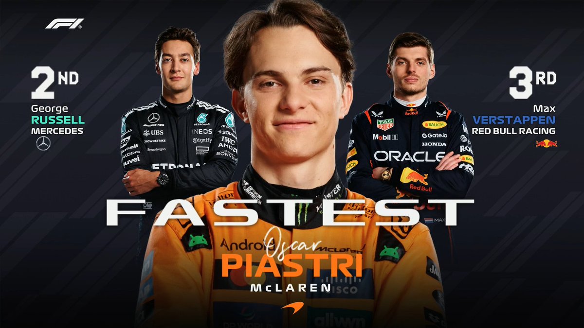 Top 3 de la tercera sesión de libres. Fuente: F1