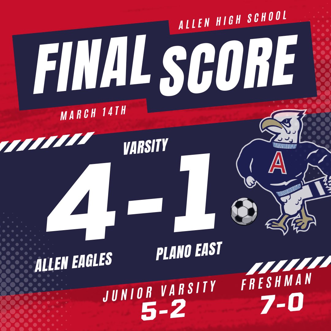 Eagles end their season with a big win against Plano East! 

Varsity Goal:
⚽️Ryan Donato 
⚽️Harsh Kumar
⚽️⚽️Ivan Wright