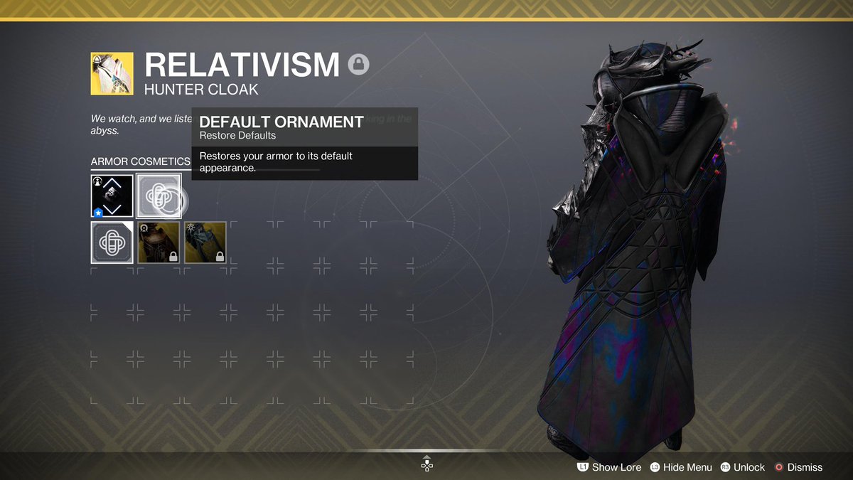 AsPeCt4392's tweet photo. If only………just let me fuckin put legendary ornaments on exotics bro plsssss @BungieHelp https://t.co/n3dUoWi6h9