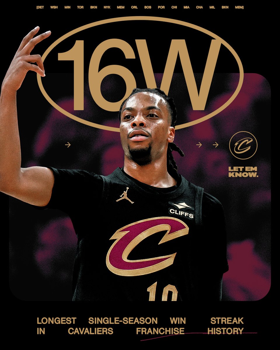cavs's tweet photo. A new franchise record. #LetEmKnow https://t.co/oPrfBOmJnQ