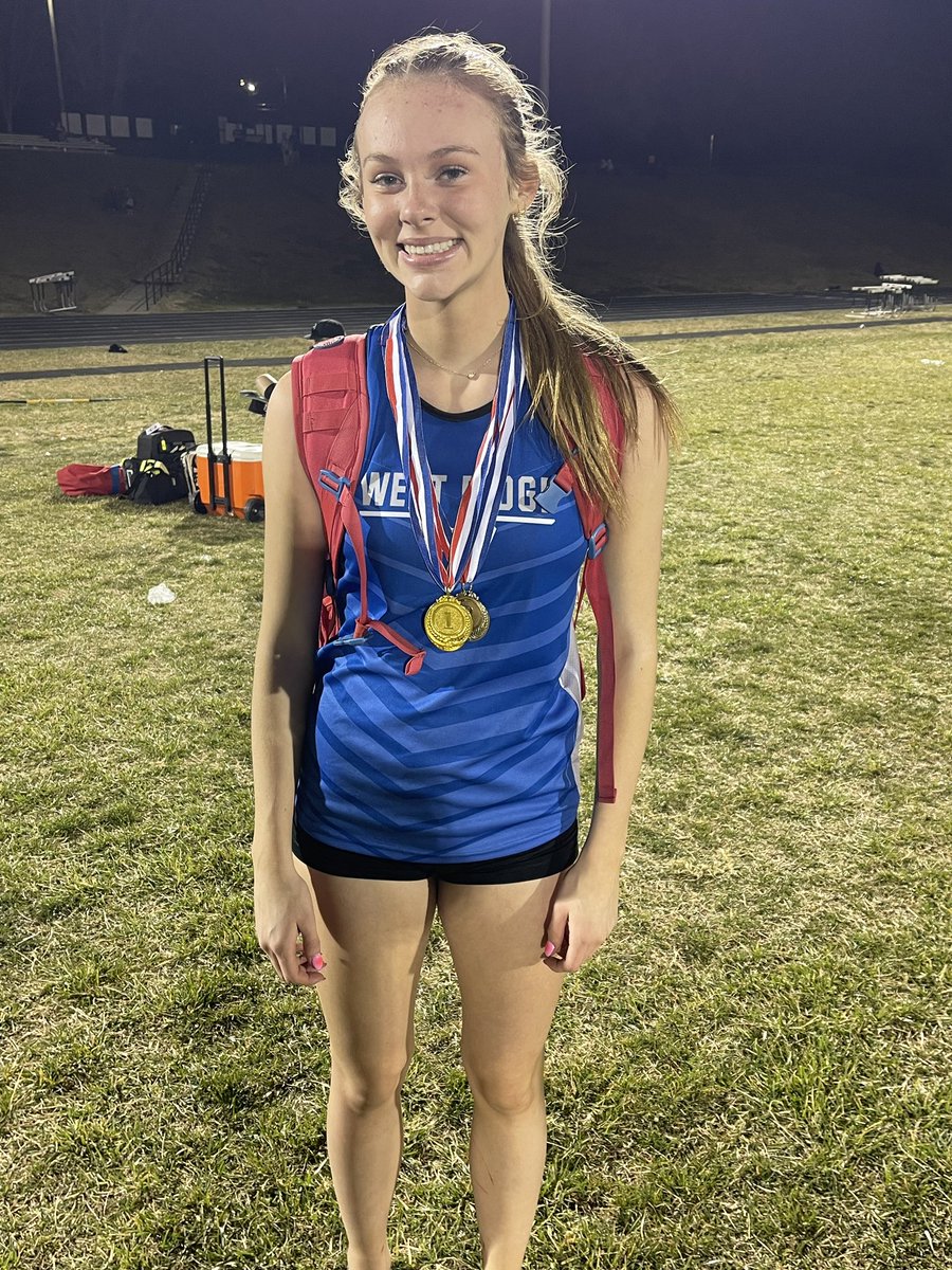 Finished the day with 1st in high jump, 2nd in long jump, and first in triple jump as well as breaking the school record with 31’11!
<a href="/WestRidgeGirls1/">West Ridge Girls Basketball</a> 
<a href="/tnmilesplit/">MileSplit Tennessee</a> 
<a href="/AAUTrackNField/">AAU Track & Field</a> 
<a href="/tcook06061994/">Tanner Cook</a> 
<a href="/FritzBlitzzz/">Douglas Fritz</a> 
<a href="/parrotheadvol/">TriCitiesSports.com / Steve Wilmoth</a> 
<a href="/CoachTealDavis/">CoachTealDavis</a> 
<a href="/coachharrison12/">Jared Harrison</a>