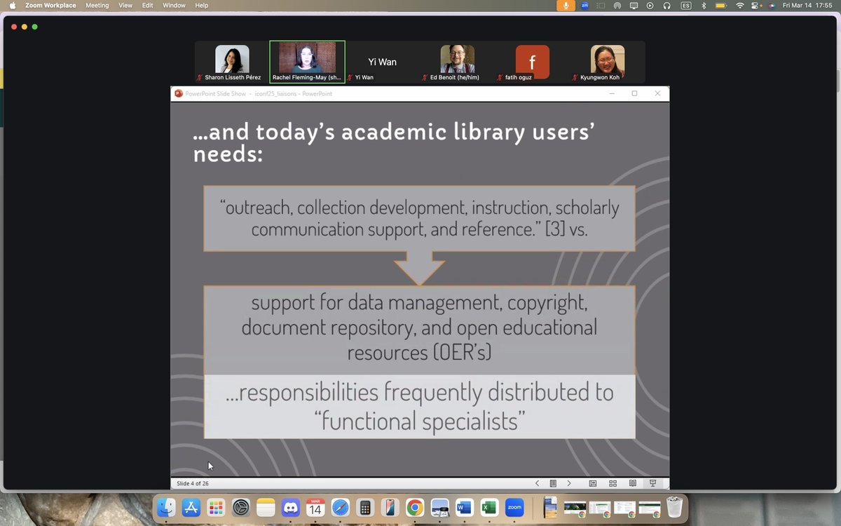 SharonLisseth's tweet photo. The virtual #iConference is over! And I couldn't have liked the experience more. How fortunate I feel to be able to experience these events. See you next week Bloomington! Some of the last presentations. Plus, I must say I loved the iConference platform, Top! #iConf25 @iSchools https://t.co/XEHrlnGblw