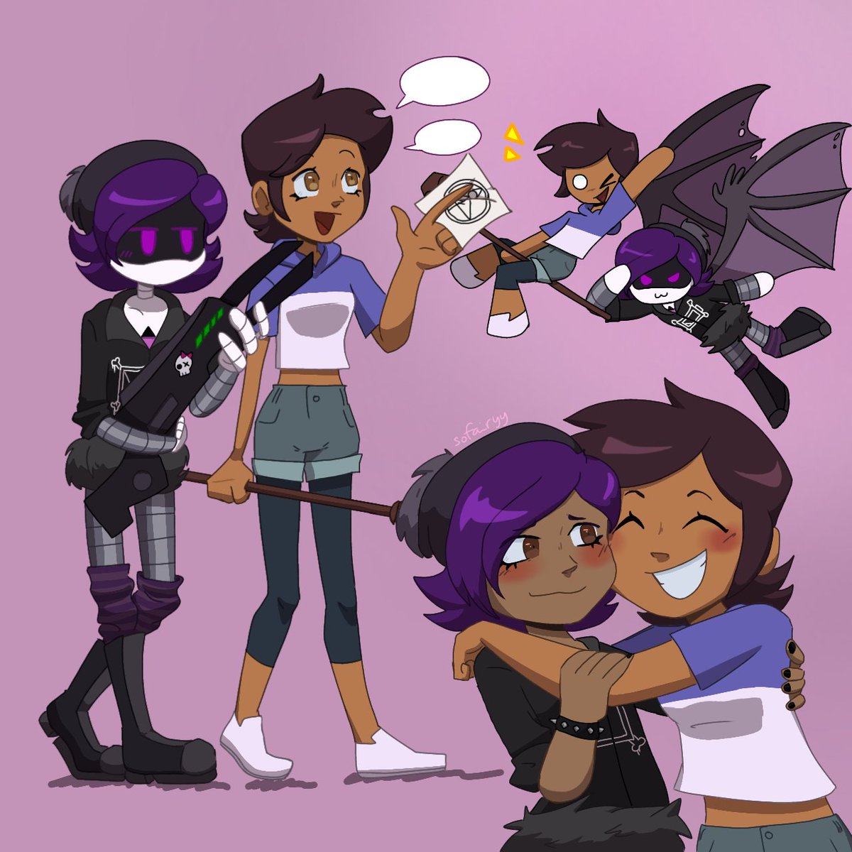 sofairyy's tweet photo. luz x uzi. now what #UziDoorman #LuzNoceda #murdedrones #TheOwlHouse https://t.co/eI1NOk3KRK