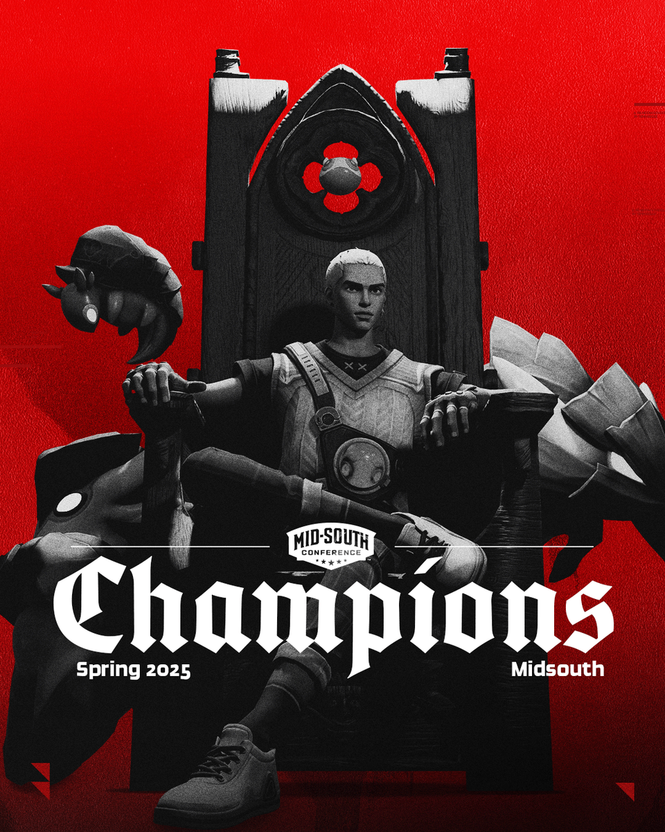 It's lonely at the top.

Your VALORANT Midsouth Conference Champions for 2025

🏆- <a href="/gio02x/">gio</a> 
🏆- <a href="/BilGoatt/">William</a> 
🏆- <a href="/xSpiduh/">Spiduh</a> 
🏆- <a href="/chqsefps/">chqse</a> 
🏆- <a href="/atlas9_9/">atlas</a>