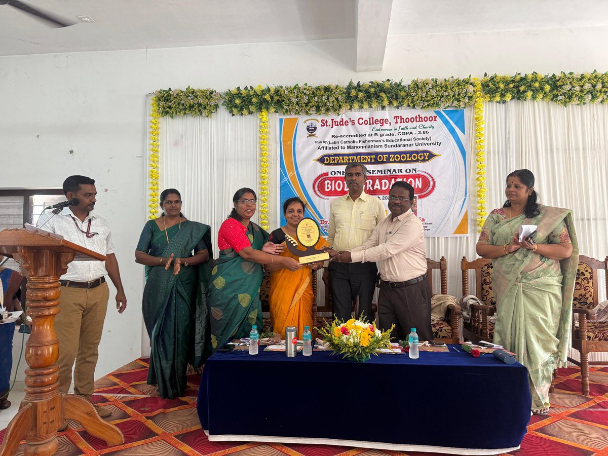 JudeThoothoor's tweet photo. The Department of zoology organised a one day seminar on Biodegradation https://t.co/fgJ8ieMuli