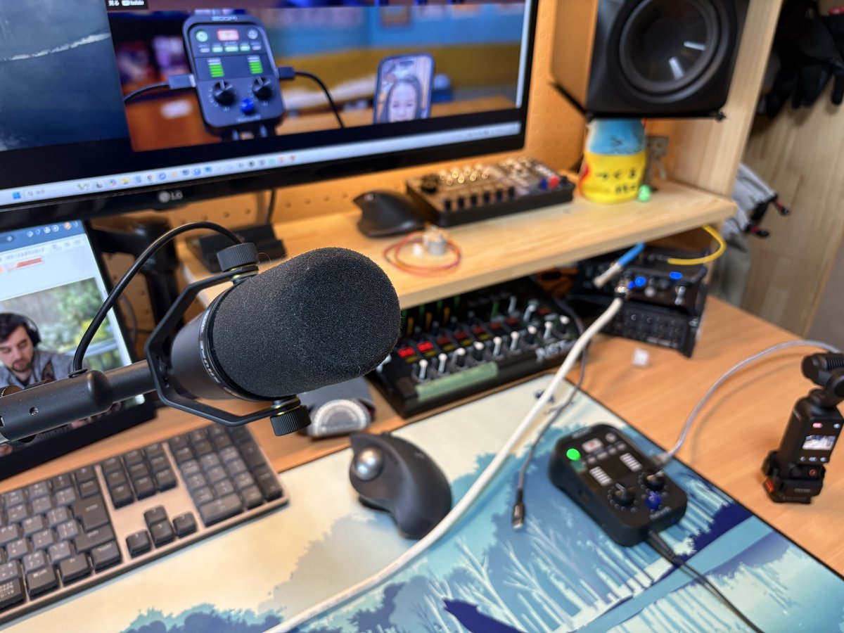 _Coffee__'s tweet photo. はははは!SM7b→Fethead→UAC-232→PodTrakP2 で音声認識しました!!
ハードウェアノイズリダクションの効果もありますね!
#電器屋Walker #PodTrakP2 https://t.co/Ml2hS616dS