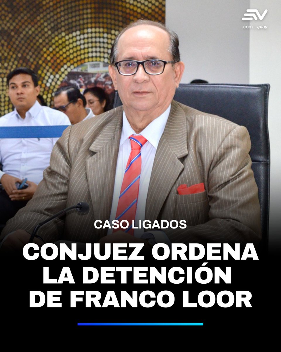 EcuavisaInforma's tweet photo. Este 14 de marzo se ordenó la detención de Eduardo Franco Loor, exconsejero del Cpccs, para que comparezca a la audiencia de formulación de cargos por presunta asociación ilícita en el #CasoLigados. ▶️ https://t.co/K4VoxLH64A https://t.co/4INeCZcDJc