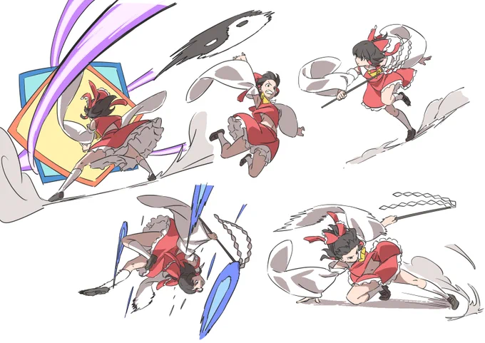 霊夢 アクション練習 