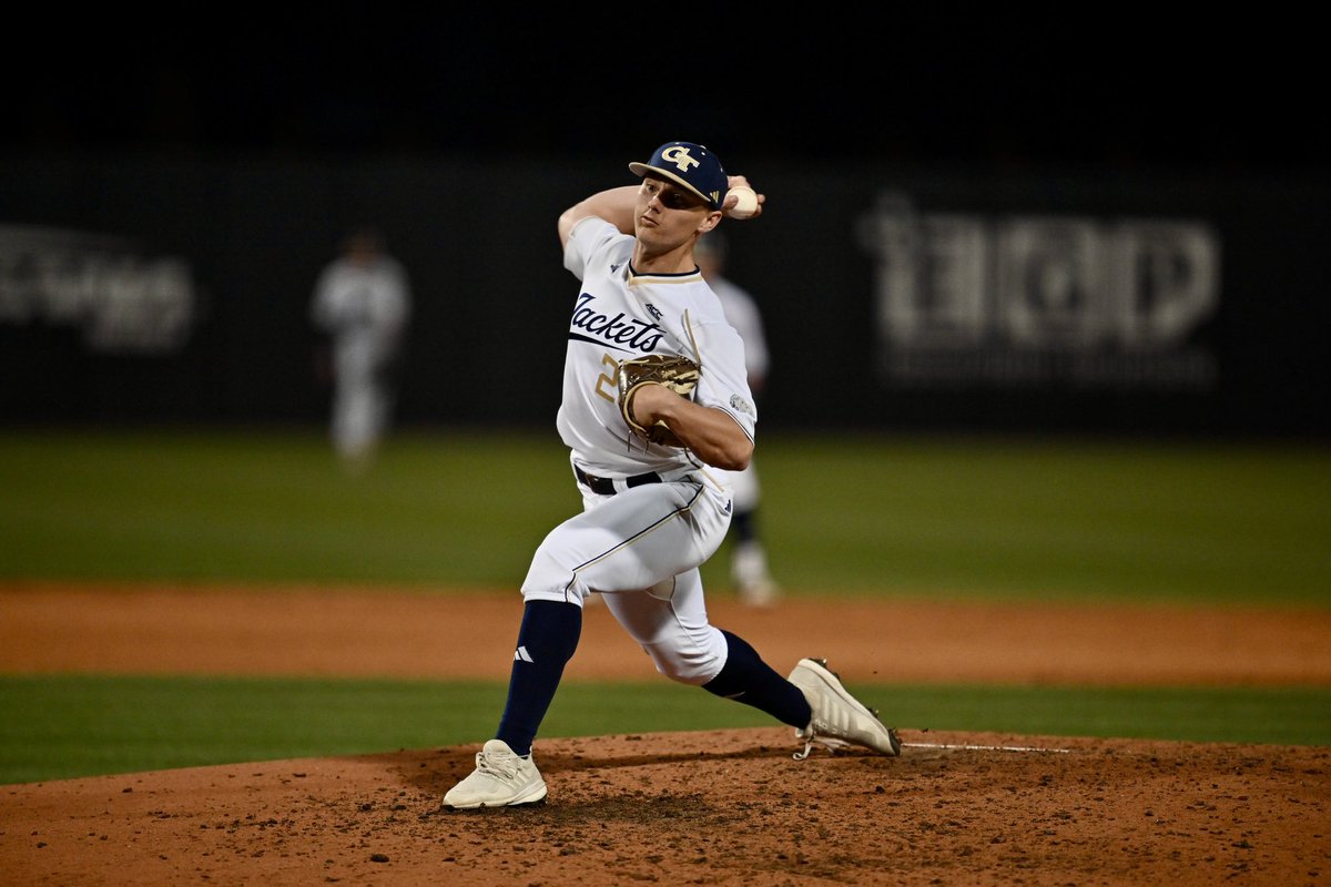 GTBaseball's tweet photo. Today marks the first time Tech has allowed three or fewer hits in back-to-back games since a doubleheader against Duke in 2012 

Those games featured a complete game shutout from #ProJacket Buck Farmer and 4.1 innings from #ProJacket Luke Bard.

#StingEm x #WreckHavoc https://t.co/2xU34RqQYh