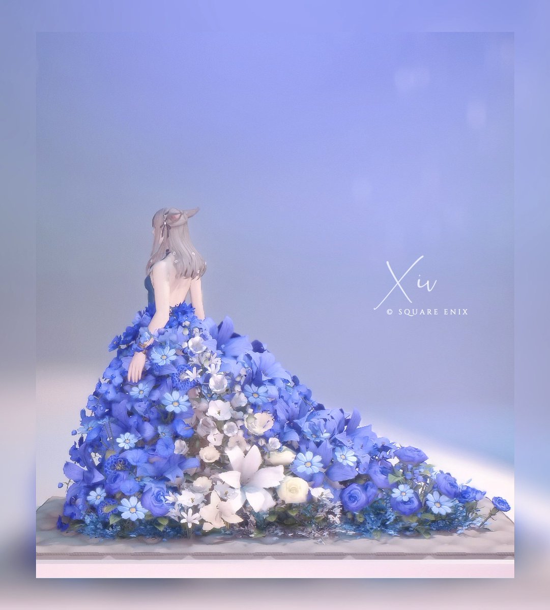 お花でプリンセスドレスを作りました💐
#FF14