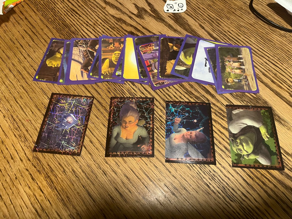 Pack of the day 3-14-25

2002 Panini Shrek 2 Stickers

a couple fairy godmothers and a Shrek