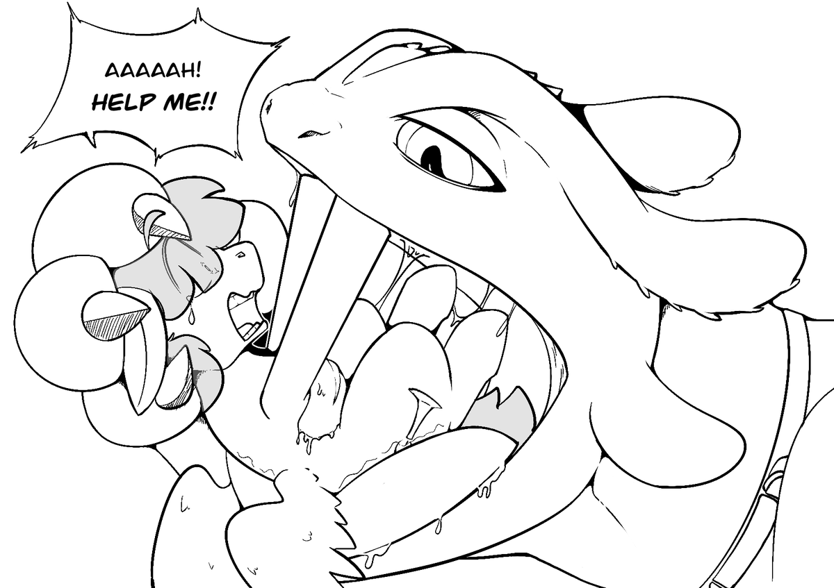 WaxFeather's tweet photo. Part 1&amp;2/?

NSFW VORE

Wax is being smashed by dragon mouth, gums and tongue, only to be swallowed and teased on hsi way down https://t.co/LmrmM4z1Ue