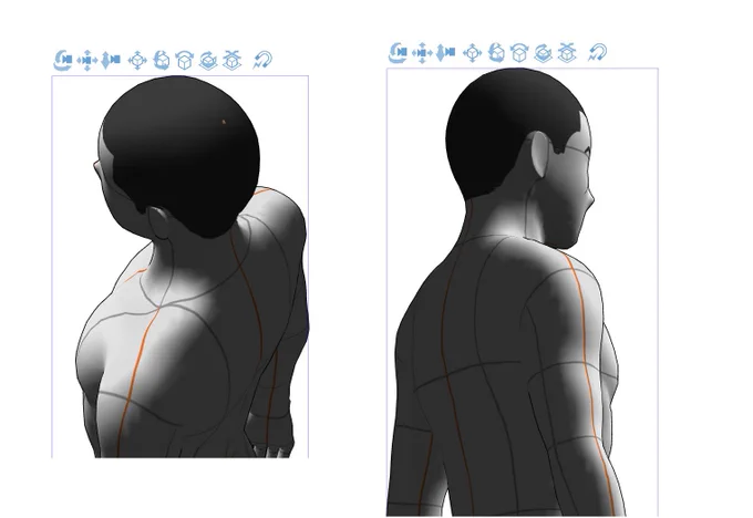 スタ、3Dデッサンに描き込めるようになったらしいから 試しに坊主とゴルゴ線やってみました