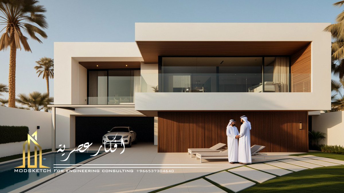 من اعمالنا تصميم فيلا حديثة موديرن في الرياض