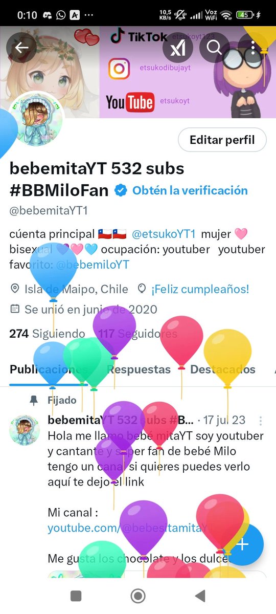 bebemitaYT 532 subs #BBMiloFan 💜🧡 tweet media