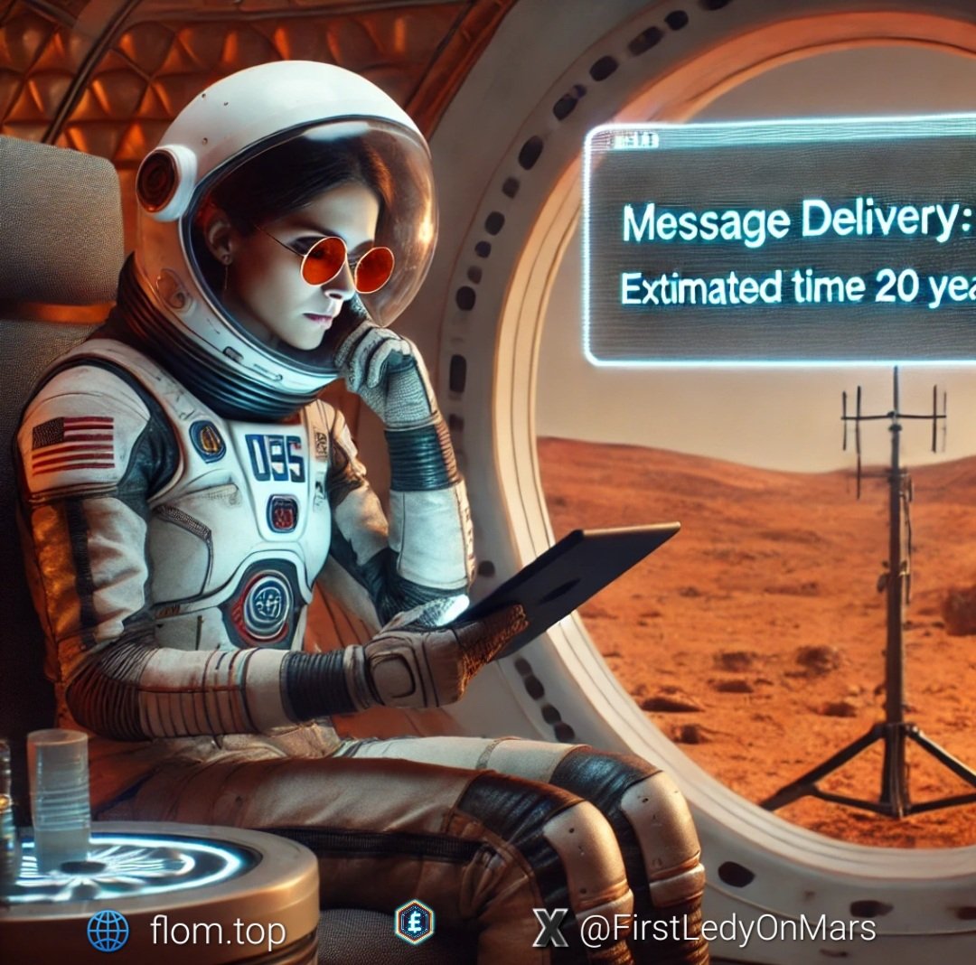 FirstLadyOnMars's tweet photo. 😂 Connects to Wi-Fi
— "Okay, there’s a signal! Now for the password…"
— Earth: "We’ve sent an SMS with a verification code."
— Her: "Well… guess I’ll wait 20 years."
#FLOM #Solana #FirstLedyOnMars https://t.co/s6MOXCynUu