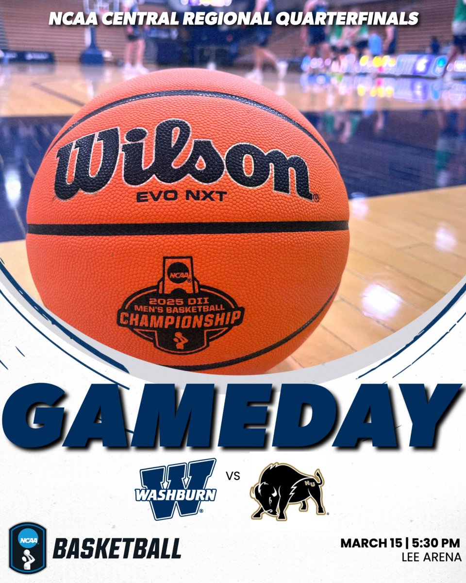 The No. 5-ranked Ichabods host their first NCAA Regional in 24 years hosting the Bison tonight in Lee Arena #GoBods
🆚 | Harding
📍 | Topeka, Kan.
⏲️ | 5:30 pm
📻 | bit.ly/WUAudio
📺 | bit.ly/WUMIAANetwork
📊 | bit.ly/25MBBStats