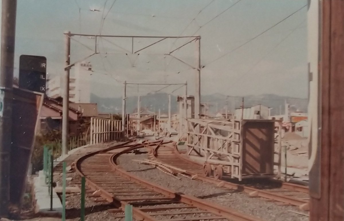 attakastory's tweet photo. 鹿児島市電 谷山仮電停 昭和54年3月25日 https://t.co/KyIsdAHyDD