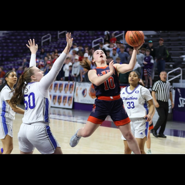 DoniphanW's tweet photo. HS Girls BB State Semifinals vs. St. Mary’s Colgan, 3/14
61-60(2OT)

The Lady Mustangs advance to the championship game tomorrow at 6:15 p.m. against Moundridge!

#MustangPride https://t.co/dWYZcXflfC