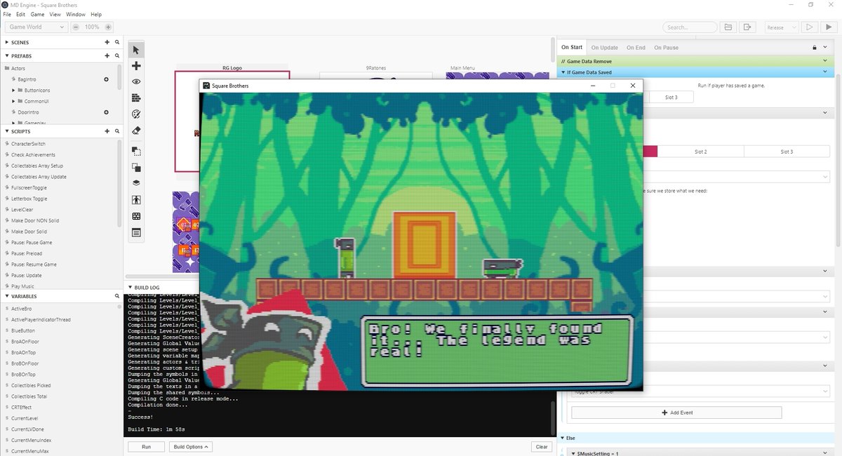 twoblackcatsx's tweet image. We decided to add a CRT shader to the desktop export!
It can be enabled from inside the game if you want!

Who doesn't love a good CRT????

(❤ω❤)

#sgdk #megadrive #mdengine